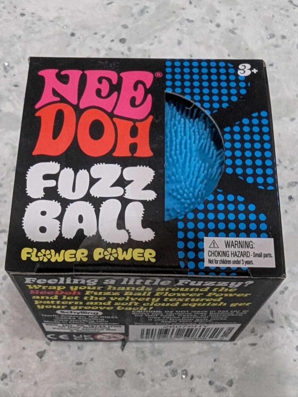 Needoh Fuzz Ball Flower Power - Blue